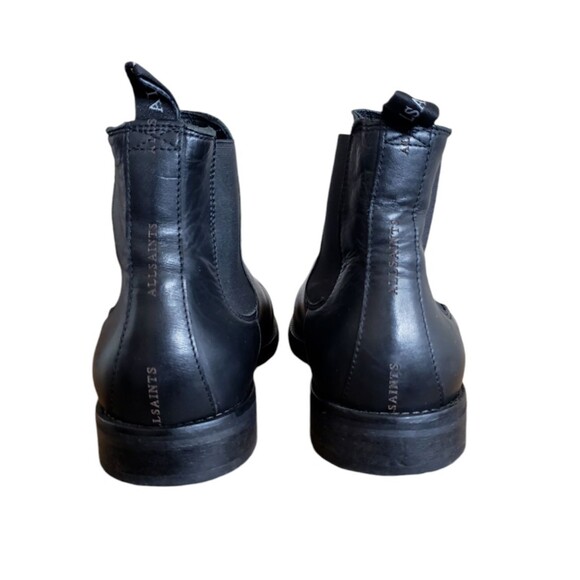 Allsaints Chelsea Boots Black Leather All Saints Women's Size 10 EUR Size 41 - Picture 7 of 12